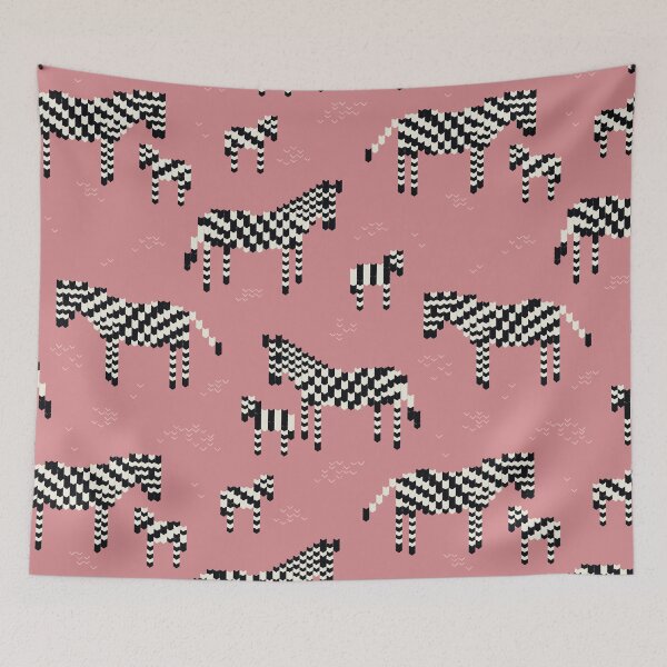 Item preview, Pink knitted zebra  designed and sold by Markéta Stengl.