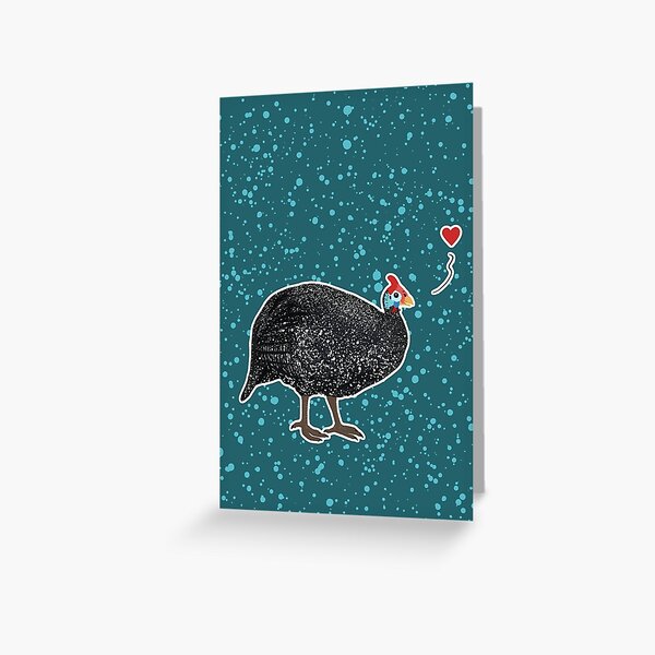 Guinea Fowl love Greeting Card