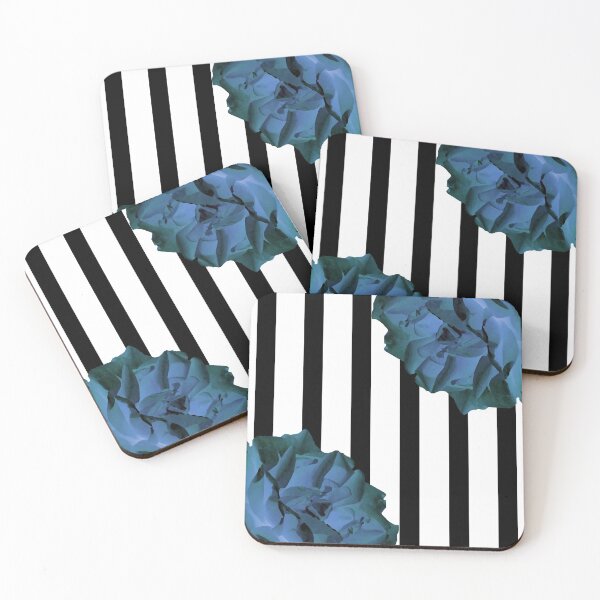 Item preview, Blue roses on stripes designed and sold by by-jwp.