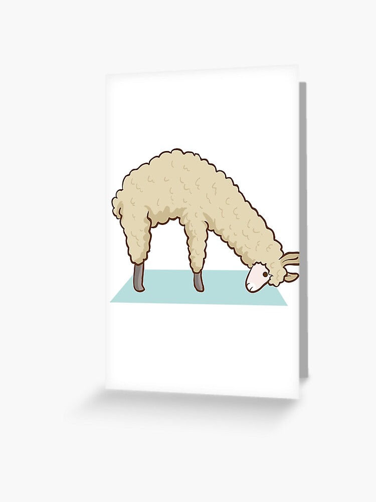 Alpaka Lama Yoga Sport Lustig Turnen Gymnastik Grusskarte Von Meypa Redbubble