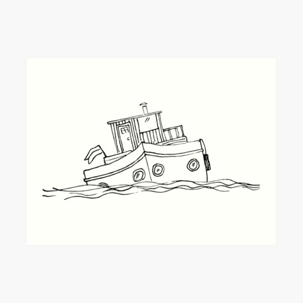 Schiff auf See - Print Kunstdruck