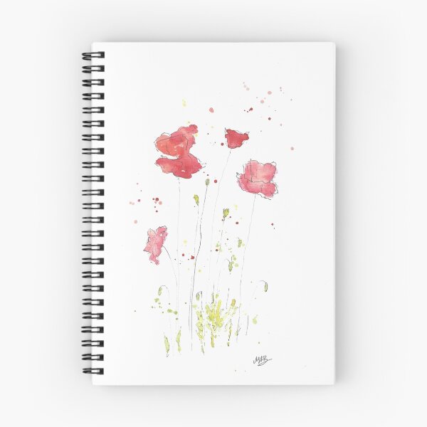 Aperçu de l'œuvre Watercolor Poppy créée et vendue par MABArtStudio.