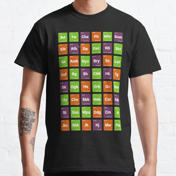 Cannabis Strain Tags Sativa Indica Hybrid Weed Classic T-Shirt