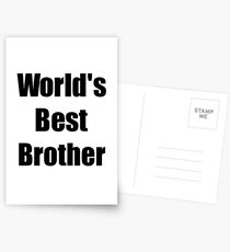 Worlds Best Brother Funny Gift Idea For Gag Postkarten