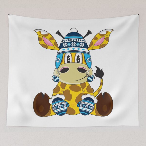 Item preview, Cute Cartoon Bobble Hat Giraffe designed and sold by MurphyCreative.