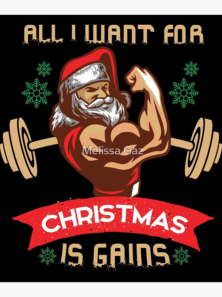  Funny Christmas Workout Card with Envelopes, Humor