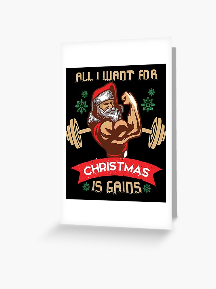  Funny Christmas Workout Card with Envelopes, Humor