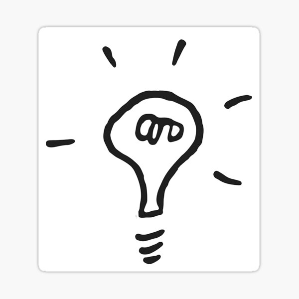 Glühbirne - Idee - Print Sticker