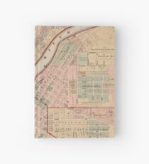 Vintage Map of Rockford IL (1886) Hardcover Journal