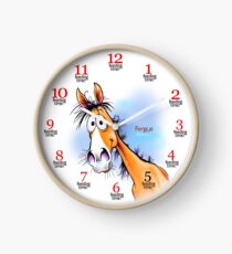 Fergus the Horse: "Feeding Time" Clock Clock