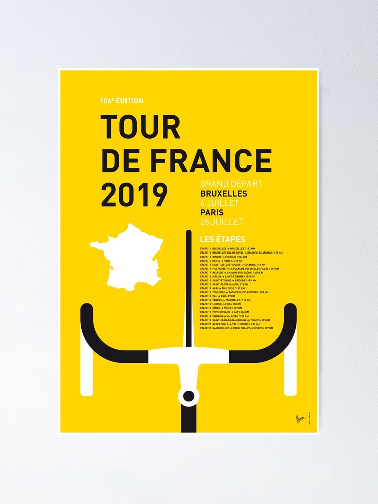 Mein Tour De France Minimales Poster 2019 Poster Von Artboyvince Redbubble