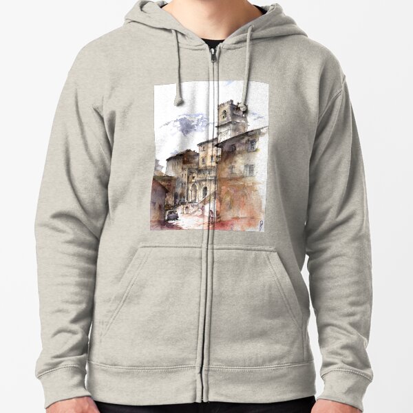 Cortona, Italy Zipped Hoodie