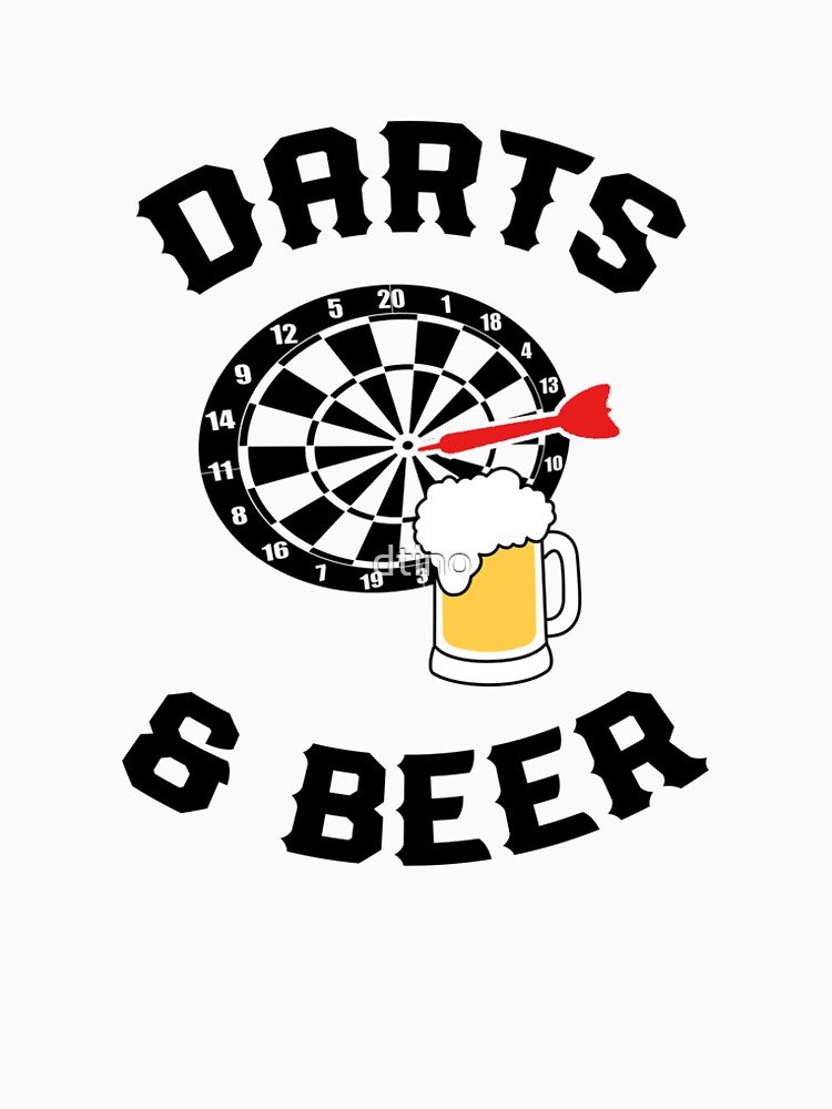 "Darts & Beer" Tshirt by dtino Redbubble