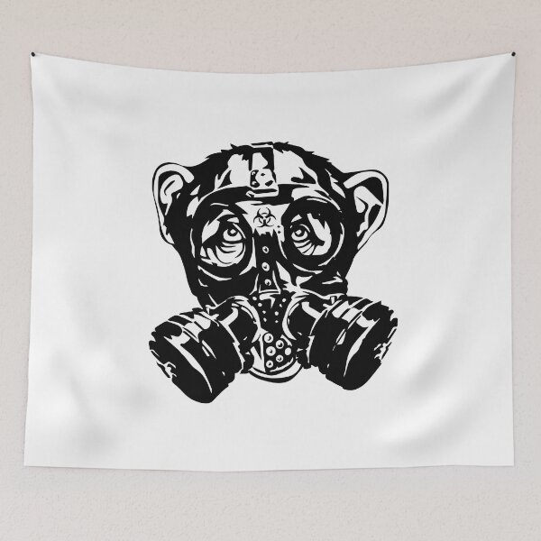 Item preview, Monkey with gas mask radiation designed and sold by tarek25.