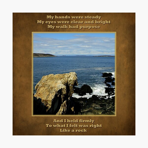 Like A Rock Photographic Print
