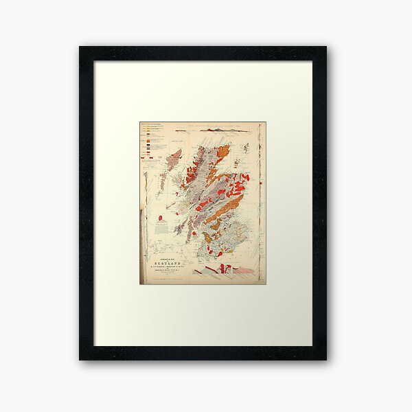 Item preview, Vintage Scotland Geological Map (1865) designed and sold by BravuraMedia.