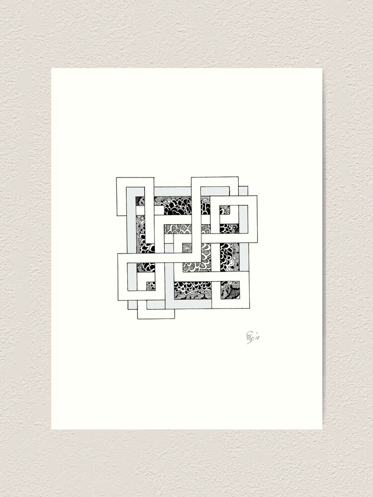 Alternative Ansicht von Blumen im Labyrinth - Flowers & Labyrinth Kunstdruck