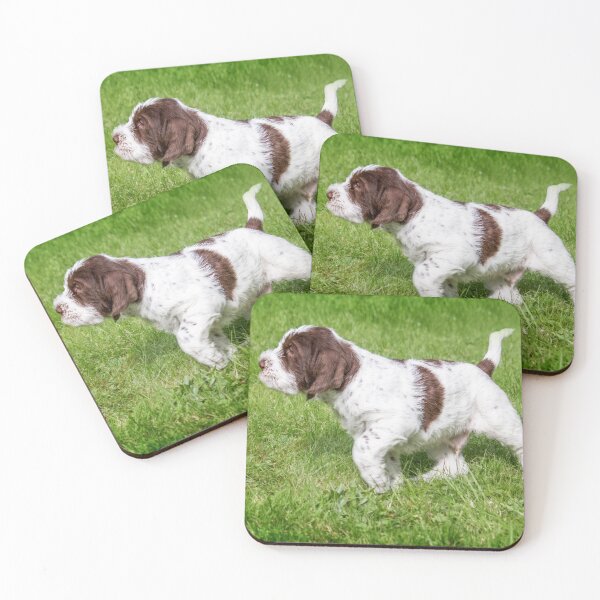 Item preview, Spinone Puppy on Point by heidiannemorris designed and sold by FOLK ART FUSION by heidiannemorris.