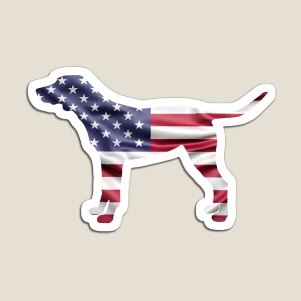 Patriotic Beagle, American Flag Magnet