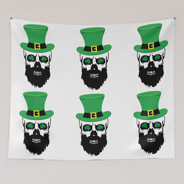 Item preview, Skull with Beard and Hat St. Patricks Day Shamrock designed and sold by tarek25.