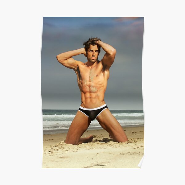 Mark on the beach Poster