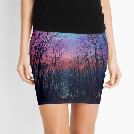 Spooky Beautiful Forest Mini Skirt