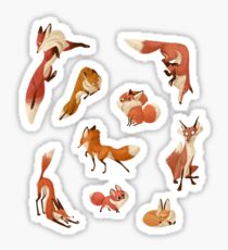 Red foxes Sticker