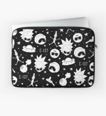 Black and white Rick and Morty pattern Laptop Sleeve