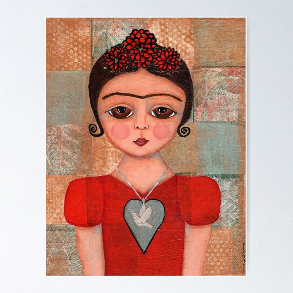 Item preview, Young Frida acrylic mixed media original art designed and sold by CindyGrosch.
