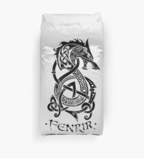 Schwarzer Fenrir Wolf Bettbezug