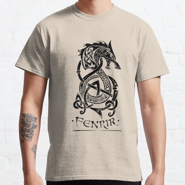 Black Fenrir Wolf Classic T-Shirt