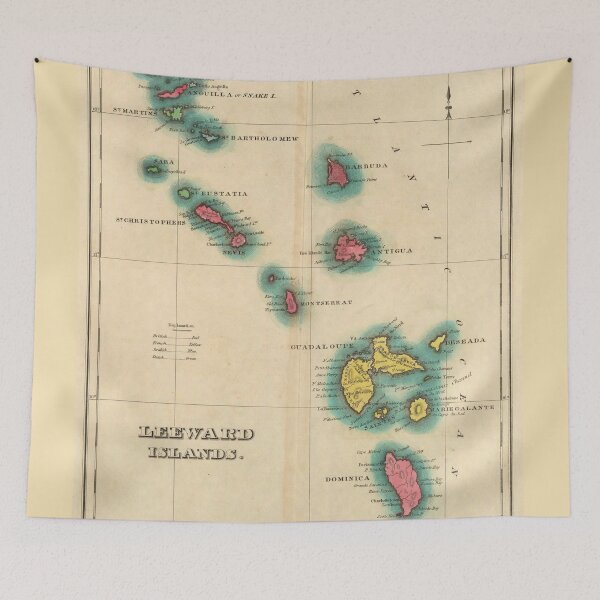 Item preview, Vintage Map of The Leeward Islands (1822) designed and sold by BravuraMedia.