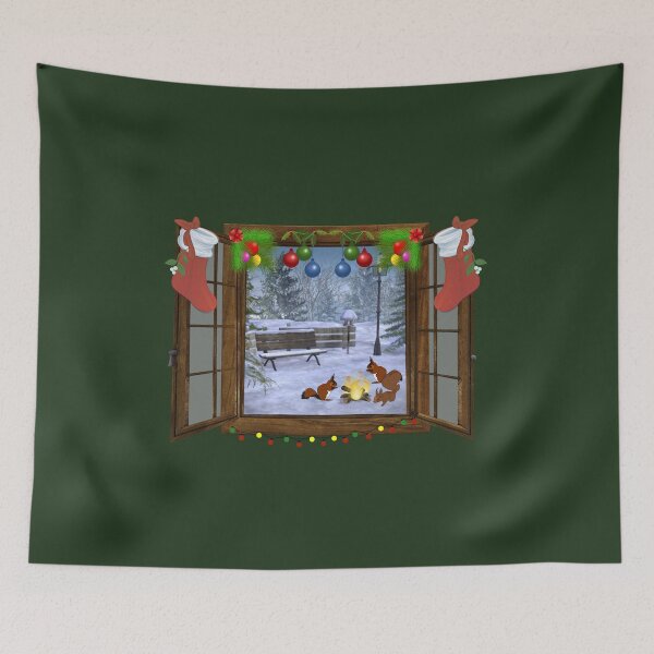 Item preview, Squirrels Christmas Window designed and sold by DAscroft.