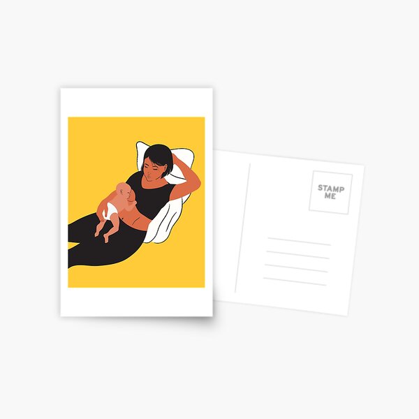 Laid-back Breastfeeding Postcard