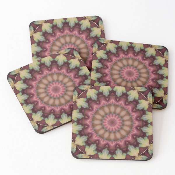 Item preview, Autumn Leaf Mandala - Abstract Kaleidoscope Art by Fluid Nature designed and sold by vmajzlik.