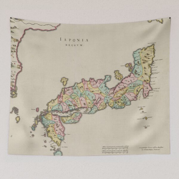 Item preview, Vintage Map of Japan (1665) designed and sold by BravuraMedia.