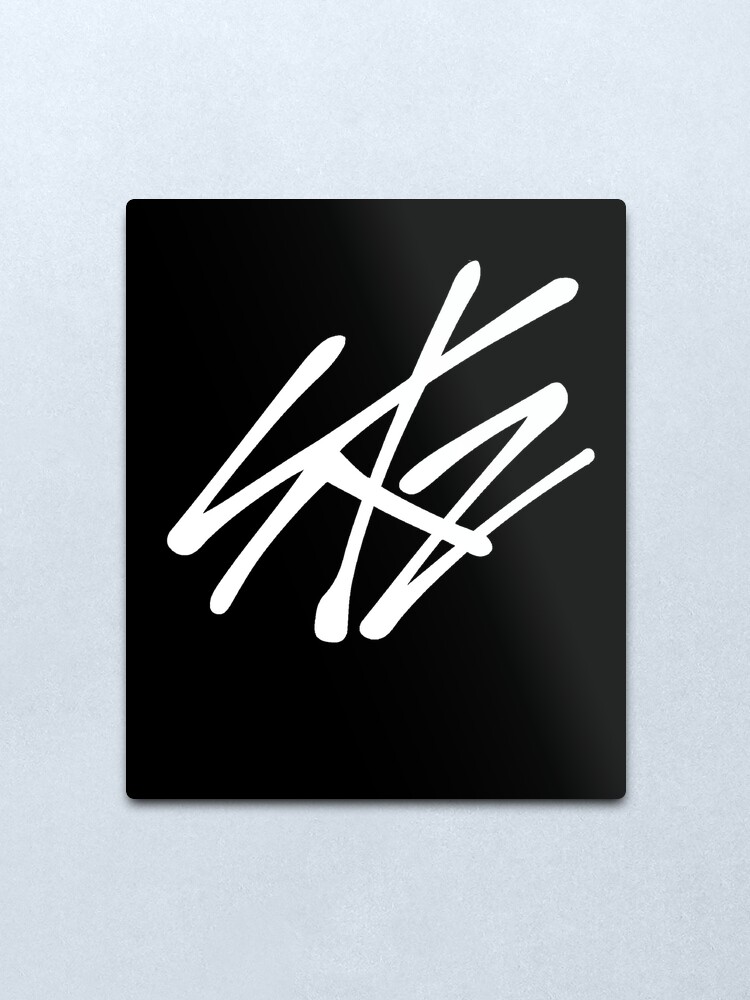 kpop stray kids skz stay fandom logo metal print by lysavn redbubble redbubble