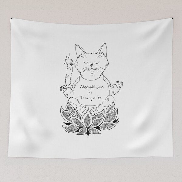 Item preview, Meowditation Is Tranquility Mediatating Zen Cat  designed and sold by SharkaSplat.