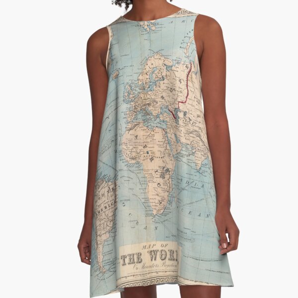 Item preview, Vintage Map of The World (1876) designed and sold by BravuraMedia.