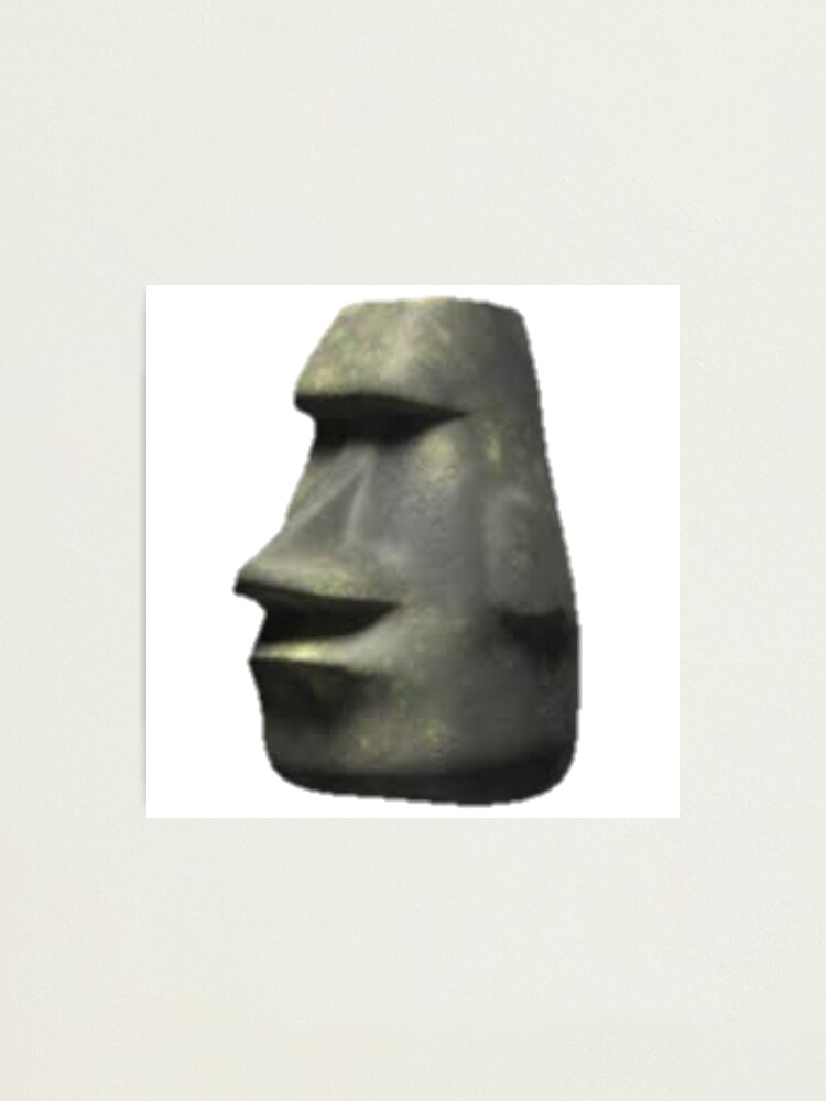 Moai Emoji Metal Prints for Sale