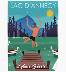 Lac D'Annecy poster Poster