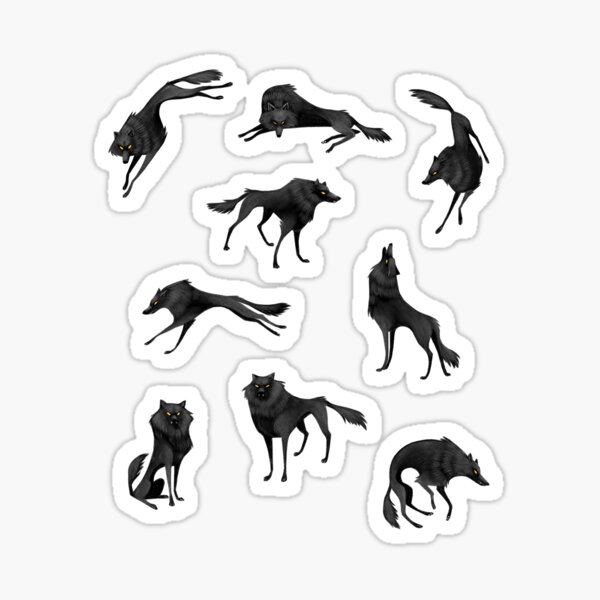 Black wolves Sticker