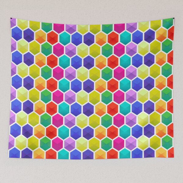 Item preview, Vector Hexagon Colorful Pattern designed and sold by leen12 Art Designs Prints.