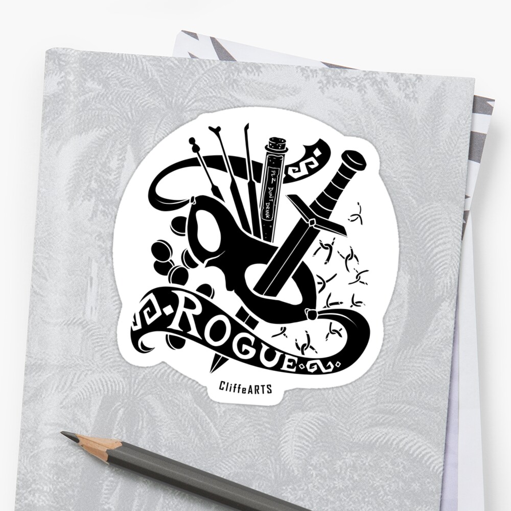 Download "Rogue Class - Dungeons & Dragons - White Design" Stickers ...