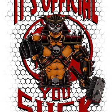 Sticker face shao kahn Poster for Sale by RandyMorales