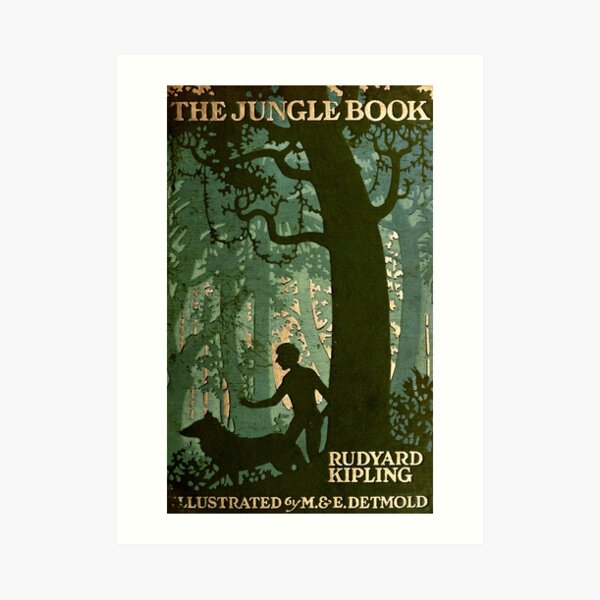 Das Dschungelbuch - Rudyard Kipling, M. & E. Detmold Kunstdruck