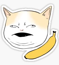 Cat No Like Banana Sticker