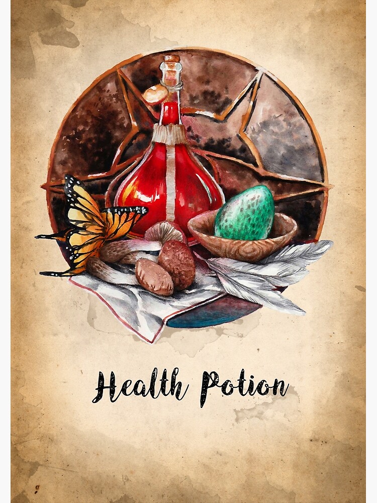 Disover Health Potion and ingredients Premium Matte Vertical Poster