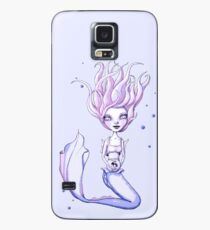 Miss Mermie and Her Pet Fish (Pink and Purple Version) Case/Skin for Samsung Galaxy
