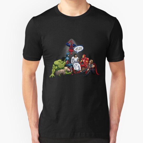 AND THAT'S HOW I SAVED THE WORLD! - Jesus Slim Fit T-Shirt